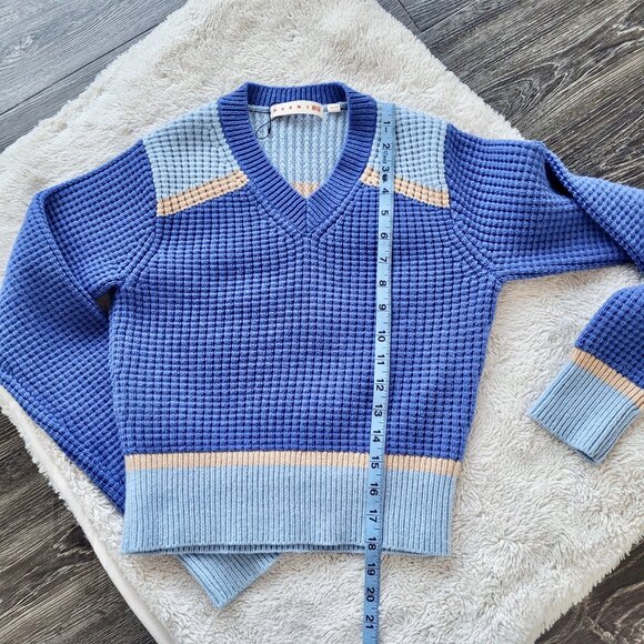 Marni x Uniqlo Popcorn Knitted Long Sleeve V Neck Sweater Sz XS - Picture 11 of 13